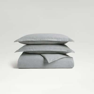 Flannel Marl Grey Duvet Set